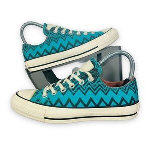 Converse X Missoni Chuck Taylor All Star Teal / Black Chevron Print Women's 7